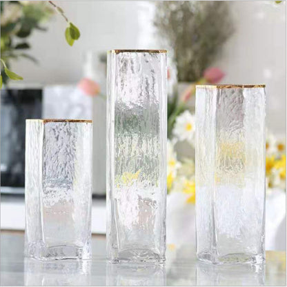 Gold-painted Glass Vases